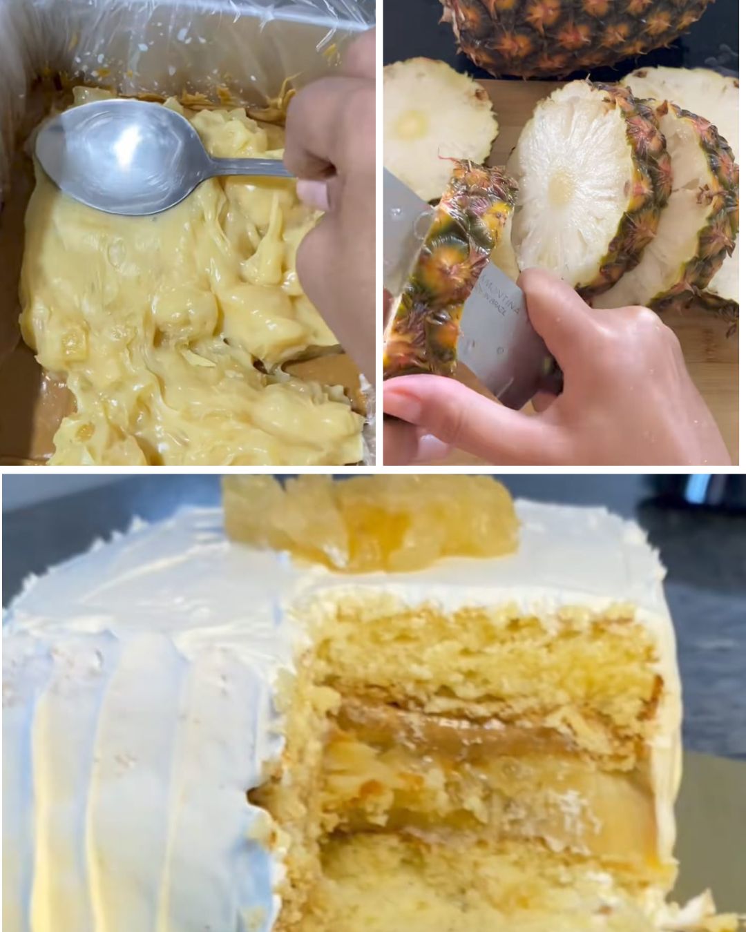 Bolo de Abacaxi com Doce de Leite