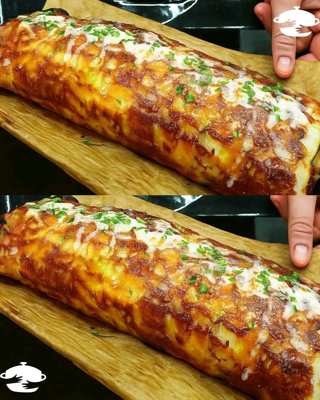 Rocambole de Batata com Carne Moída